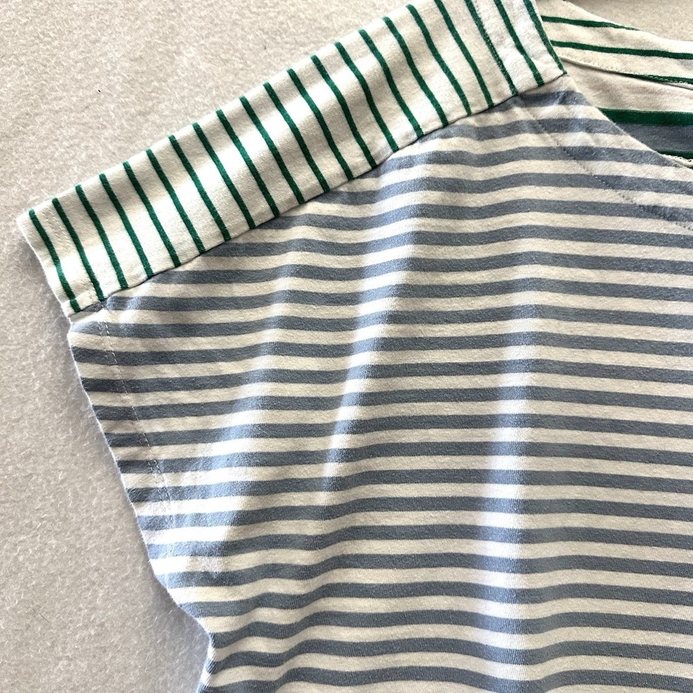 Maeve Anthropologie Tiffany Top XL Cropped Boxy Striped Colorblock Cotton - Picture 6 of 12